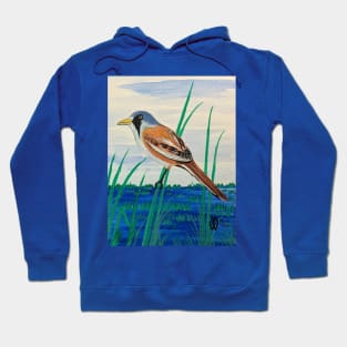 Bearded reedling in the wetlands Hoodie